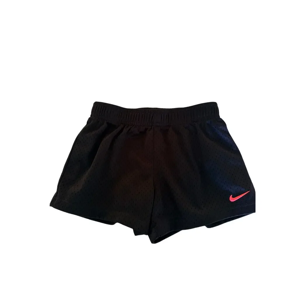NIKE Kids Girl's Classic Mesh Shorts Black 6X